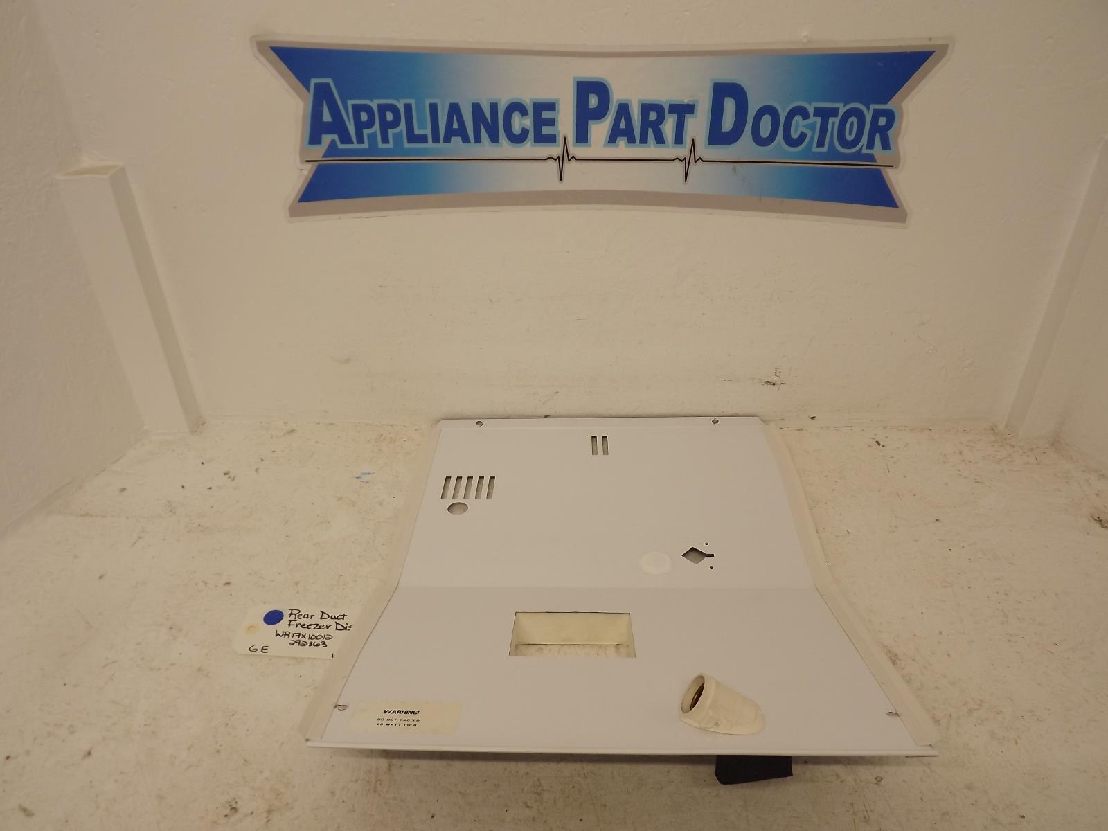 GE Refrigerator WR17X10012 292863 Rear Duct Freezer Dispenser Used GE Refrigerator WR17X10012 292863 Rear Duct Freezer Dispenser Used